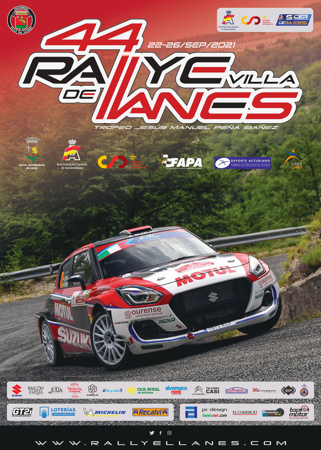 SCER + CERA: 44º Rallye Villa de Llanes - Trofeo Jesús Manuel Peña Ibánez [24-25 Septiembre] Cartel-44-rallye-llanes-1025-1024x1434